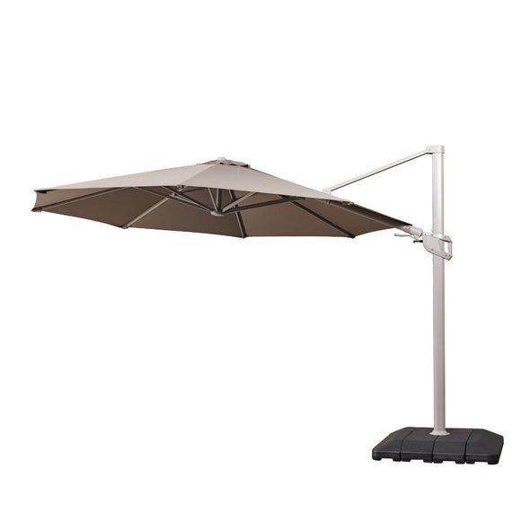 Image of a CASA CALORE Roma Deluxe 3.5m Cantilever Umbrella with Base 360deg turn & side-side tilt 1