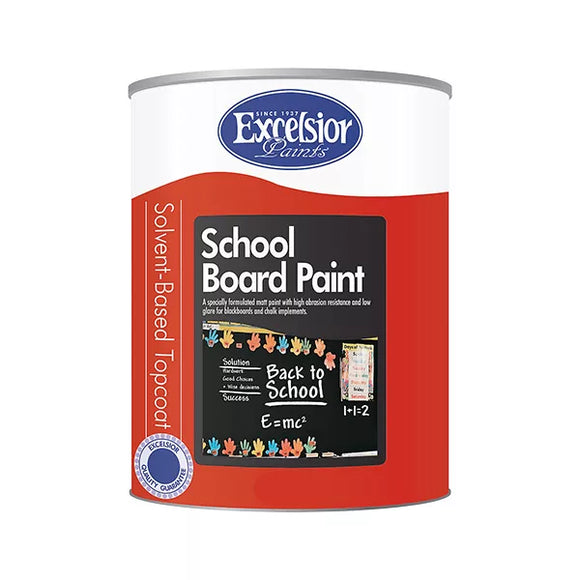 Excelsior Paints School Board Paint can on a white background