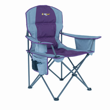 image of OZtrail Kokomo Cooler Arm Chair Purple 150kg