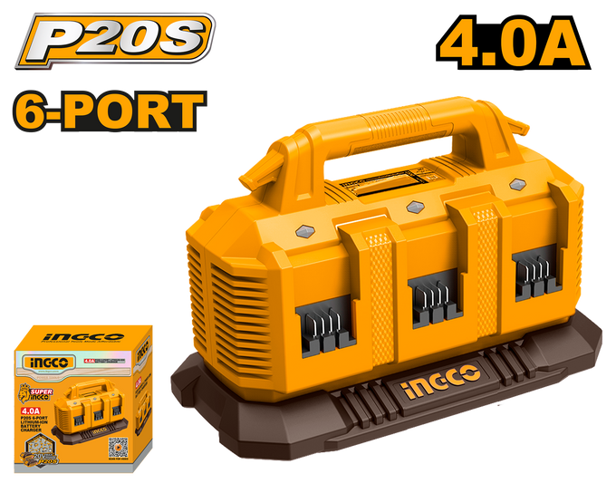 Ingco 20V 6 Port Charger
