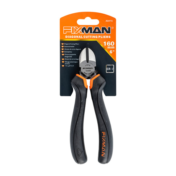 Image of a FIXMAN INDUSTRIAL DIAGONAL SIDE CUTTING PLIERS 6' 170MM
