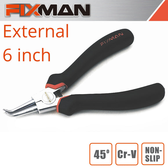 Image of a FIXMAN EXTERNAL CIRCLIP PLIERS 6'/145MM X 45 DEG
