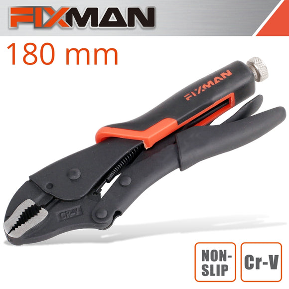 Image of a FIXMAN CURVED JAW LOCK GRIP PLIERS 7'/180MM