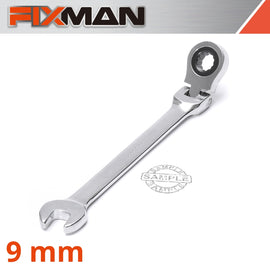 Image of a FIXMAN FLEXIBLE RATCHET COMBINATION WRENCH 9MM