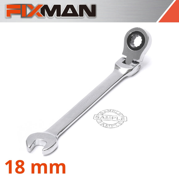 Image of a FIXMAN FLEXIBLE RATCHET COMBINATION WRENCH 18MM