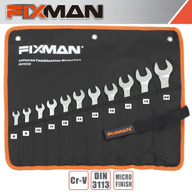 Image of a FIXMAN 11PCS COMBINATION SPANNER SET 8-9-10-11-12-13-14-15-17-19-22