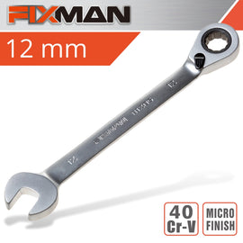 Image of a FIXMAN REVERSIBLE COMBINATION RATCHETING WRENCH 12MM