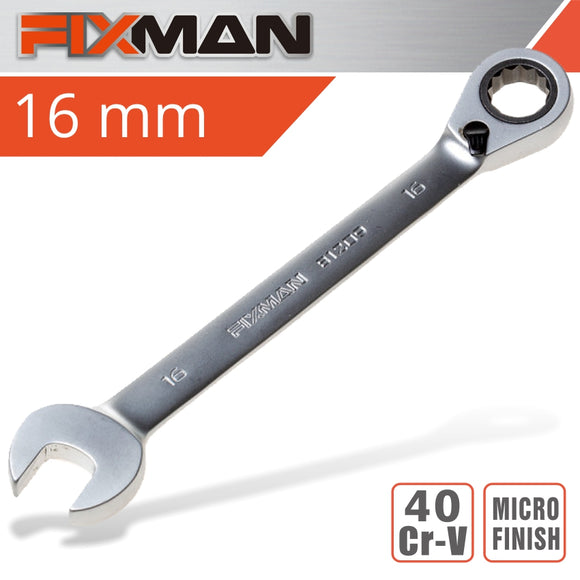 Image of a FIXMAN REVERSIBLE COMBINATION RATCHETING WRENCH 16MM