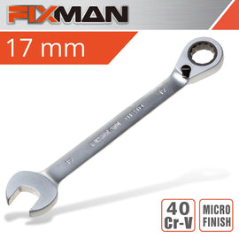 Image of a FIXMAN REVERSIBLE COMBINATION RATCHETING WRENCH 17MM