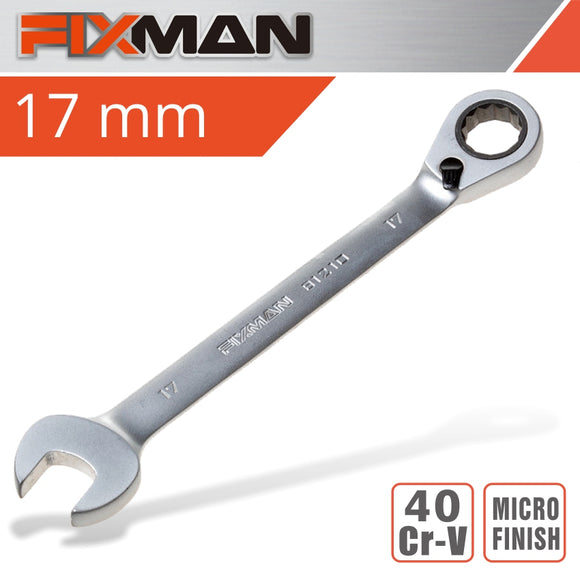 Image of a FIXMAN REVERSIBLE COMBINATION RATCHETING WRENCH 17MM