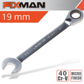 Image of a FIXMAN REVERSIBLE COMBINATION RATCHETING WRENCH 19MM
