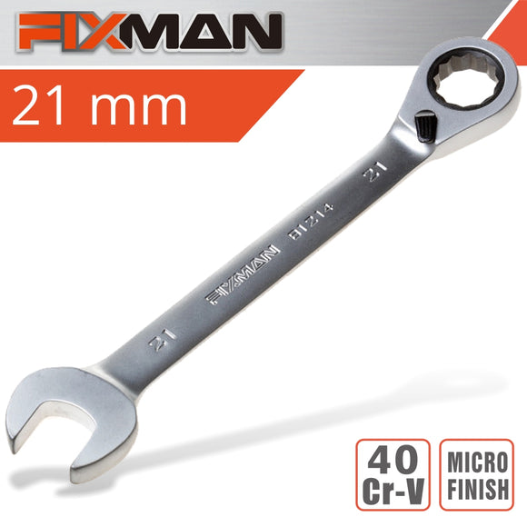 Image of a FIXMAN REVERSIBLE COMBINATION RATCHETING WRENCH 21MM