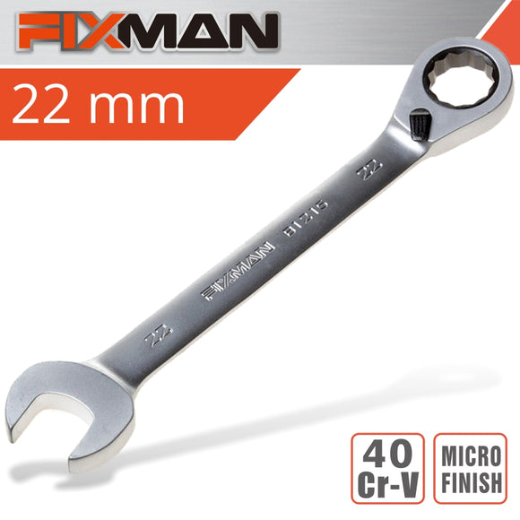 Image of a FIXMAN REVERSIBLE COMBINATION RATCHETING WRENCH 22MM