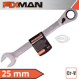 Image of a FIXMAN REVERSIBLE COMBINATION RATCHETING WRENCH 25MM