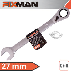 Image of a FIXMAN REVERSIBLE COMBINATION RATCHETING WRENCH 27MM