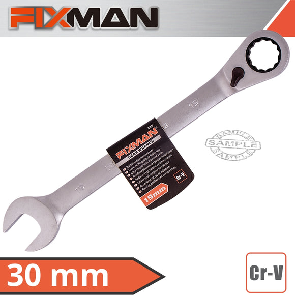 Image of a FIXMAN REVERSIBLE COMBINATION RATCHETING WRENCH 30MM