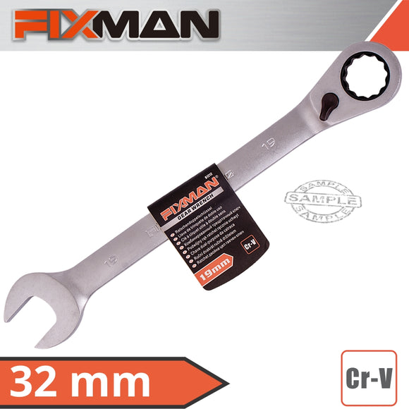 Image of a FIXMAN REVERSIBLE COMBINATION RATCHETING WRENCH 32MM