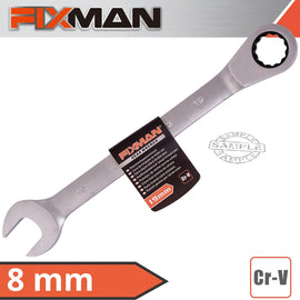 Image of a FIXMAN COMBINATION RATCHETING WRENCH 8MM