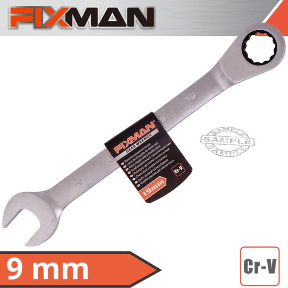 Image of a FIXMAN COMBINATION RATCHETING WRENCH 9MM