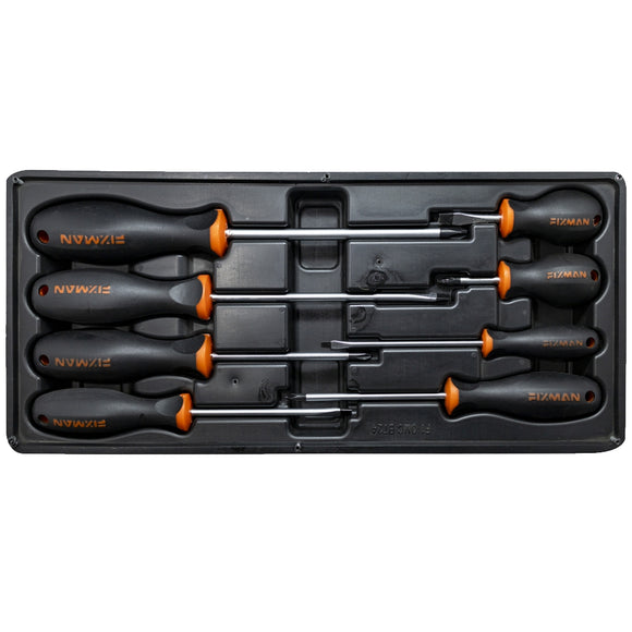 Image of a FIXMAN TRAY 8 PIECE SLOTTED AND PHILLIPS SCREWDRIVERS