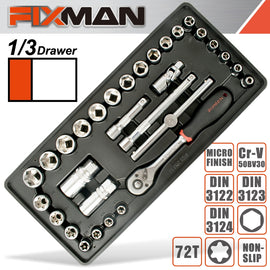 Image of a FIXMAN 31-PC 3/8'DR.SOCKETS & ACCESSORIES