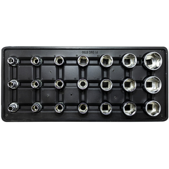 Image of a FIXMAN TRAY 21 PIECE 1/2' DRIVE SOCKETS