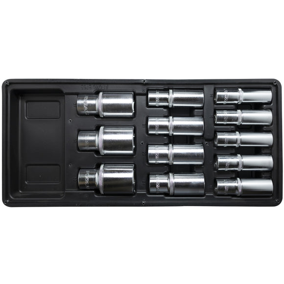 Image of a FIXMAN TRAY 12 PIECE 1/2' DRIVE DEEP SOCKETS