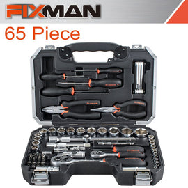 Image of a FIXMAN 65 PIECE 1/4' & 1/2' DRIVE SOCKET TOOL SET