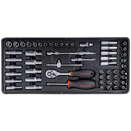 Image of a FIXMAN TRAY 56 PIECE 1/4' DRIVE SOCKETS AND ACCESSORIES