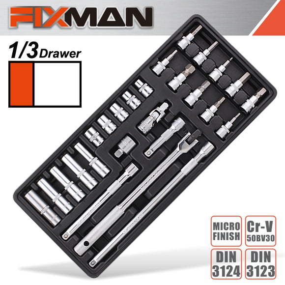 Image of a FIXMAN 26-PC 3/8' DR.SOCKETS & ACCESSORIES
