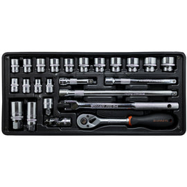 Image of a FIXMAN TRAY 24 PIECE 3/8' DRIVE SOCKETS AND ACCESSORIES