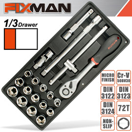 Image of a FIXMAN 19-PC 1/2' DR.SOCKETS & ACCESSORIES