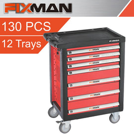 Image of a FIXMAN 7 DRAWER IND. ROLLER CABINET ON CASTORS WITH 130PC OF STOCK
