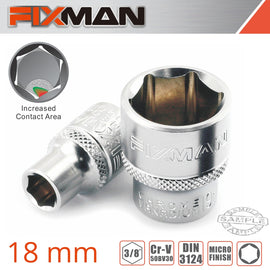 Image of a FIXMAN 3/8' DRIVE HEX SOCKET 18MM