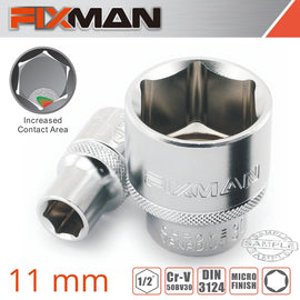 Image of a FIXMAN 1/2' DRIVE HEX SOCKET 11MM X 21.8MM