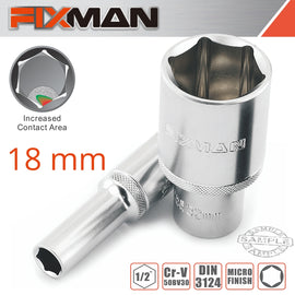 Image of a FIXMAN 1/2' DR DEEP SOCKET 18MM