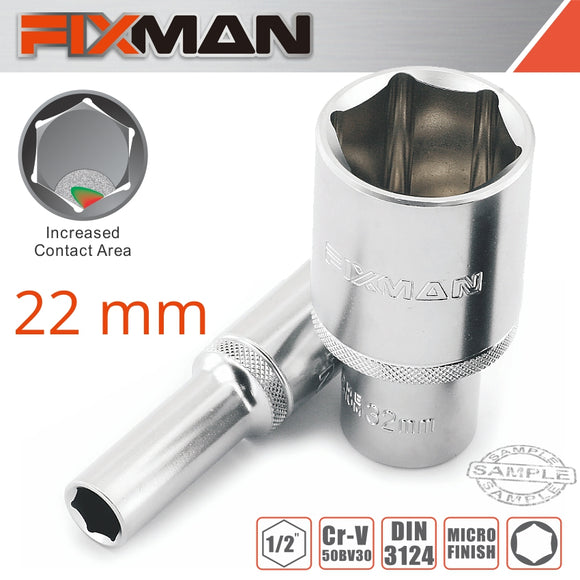 Image of a FIXMAN 1/2' DR DEEP SOCKET 22MM