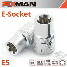 Image of a FIXMAN 3/8' DRIVE E-SOCKET 6 POINT E5