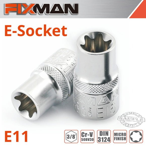 Image of a FIXMAN 3/8' DRIVE E-SOCKET 6 POINT E11