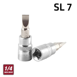 Image of a FIXMAN 1/4' DR.BIT SOCKET SL7 SLOTTED SCREWDRIVER BIT