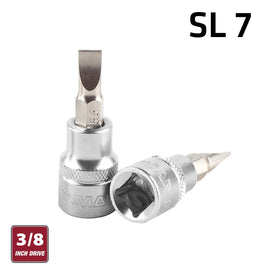 Image of a FIXMAN 3/8' DR.BIT SOCKET SL7 SLOTTED SCREWDRIVER BIT