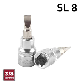 Image of a FIXMAN 3/8' DR.BIT SOCKET SL8 SLOTTED SCREWDRIVER BIT