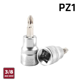 Image of a FIXMAN 3/8' DR.BIT SOCKET PZ1 POZI SCREWDRIVER BIT