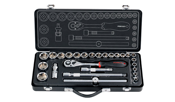 Image of a FIXMAN 26 PIECE SOCKET SET 1/2' 8 - 25 27 30 &32MM
