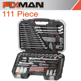 Image of a FIXMAN SOCKET TOOL SET 111PC 1/4'&1/2' DRIVE