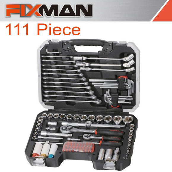 Image of a FIXMAN SOCKET TOOL SET 111PC 1/4'&1/2' DRIVE