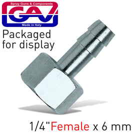 Image of a HOSE ADAPTOR 1/4F X 6MM PACKAGED