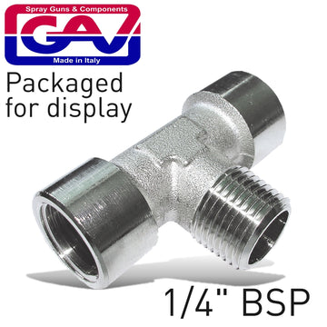 Image of a T CONNECTOR 1/4'FMF PACKAGED