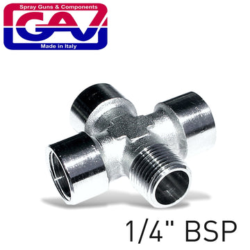 Image of a 4-WAY CONNECTOR 1/4'3F/1M