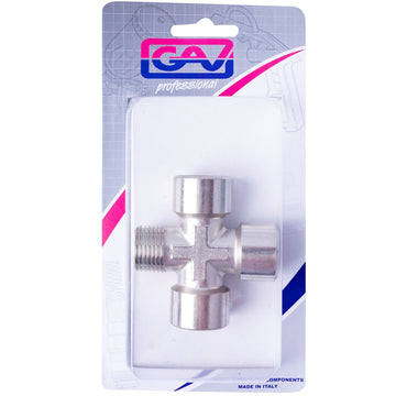 Image of a 4-WAY CONNECTOR 1/2'3F/1M PACKAGED